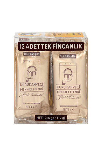 Mehmet Efendi Kurukahveci Türk Kahvesi 12 x 6 G (8'li Paket)