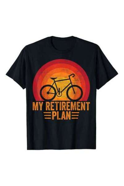 4CR Bike Cycling Vintage My Retirement Plan Bicycle Cyclist T-Shirt, 220g Pur...