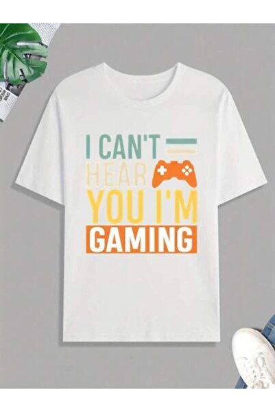 Astogria13 Men's "I Can't Hear You, I'm Gaming" Game Console Pure Short Sleev...