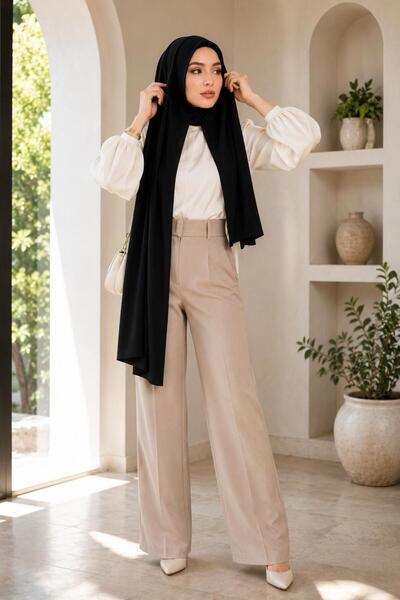 Wearflawless Ready-To-Wear Practical Combed Cotton Shawl, Non-See-Through Hij...