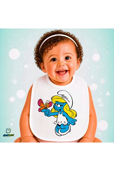 Ghostbastır Design Şirine Linen Baby Bib – Soft, Absorbent, Washable, Special...