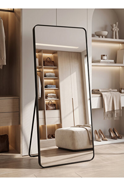 Taimi Large Mirror With Elegant Design 155x45cm-full Length Mirror With Black...