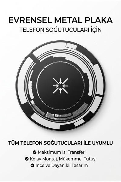 Fibaks Manyetik Metal Halka - Tüm Telefon Tablet Soğutucu Modelleri ile Uyuml...