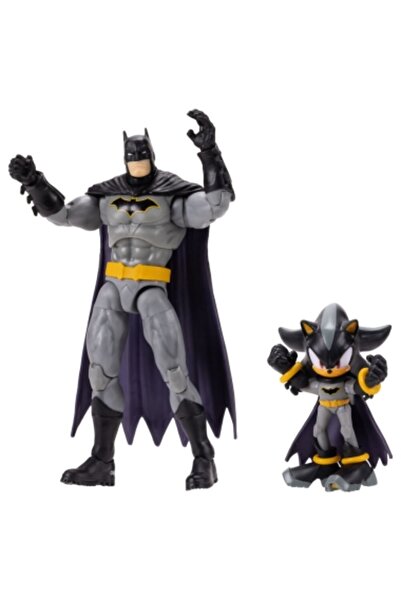 Jakks DC x Соник Таралежът Комплект от 2 подвижни фигурки: Шадоу и Батман