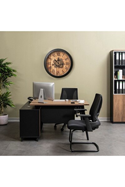 Midas Furniture مكتب رولين قابل للطي 180 سم + وحدة جانبية إضافية