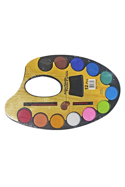 OEM Νερομπογιά Παλέτα 12χρωματα 23x15cm JustNote 80279