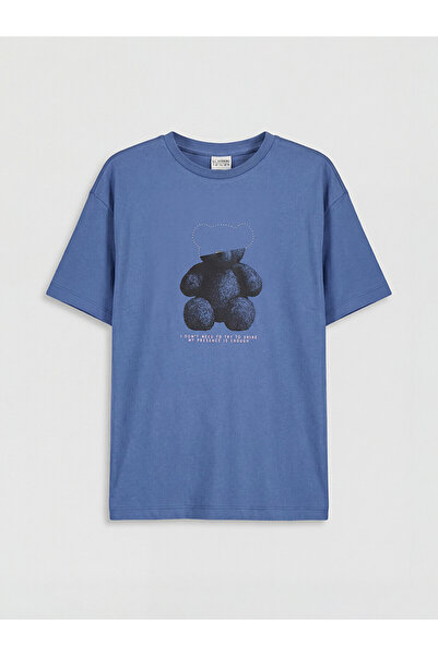 LC Waikiki Vizyon New Season Printed Stone Detailed Girls' T-Shirt