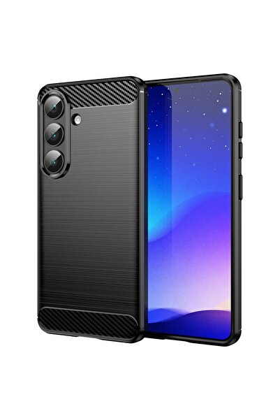 OEM Θήκη TPU από Σιλικόνη με Όψη Ανθρακονήματος για Samsung Galaxy S26 - Μαύρο