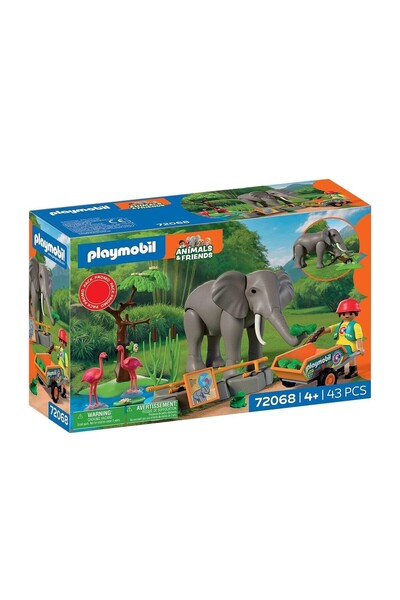 Playmobil Φύλακας ζωολογικού κήπου με ελέφαντα και φλαμίνγκο