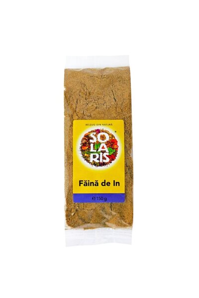 SOLARIS Făină de In, 150 g – Sursă bogată de fibre și Omega-3 pentru digestie...