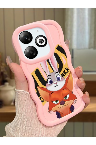 Hontinga Infinix Smart 8 Pro Compatible Case Camera Protector Pink Silicone C...