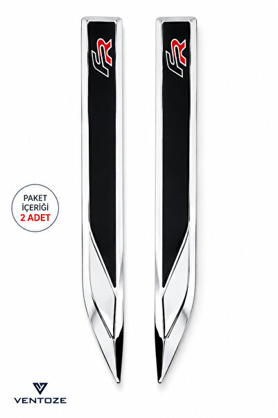 Ventoze Vehicle Side Fender Metalized Logo Emblem 15X2 cm Chrome Sporty Decor...