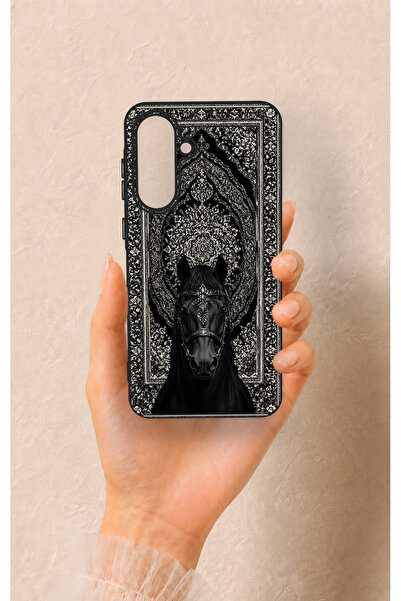 Vip Case Samsung A56 Uyumlu Etnik At Figürü Desenli Silikon Kılıf