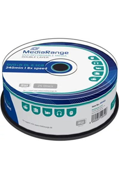 MediaRange Set 25 discuri MediaRange, DVD+R DL, 8.5 GB