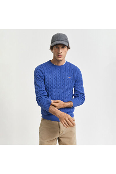 Gant Erkek Mavi Regular Fit Triko