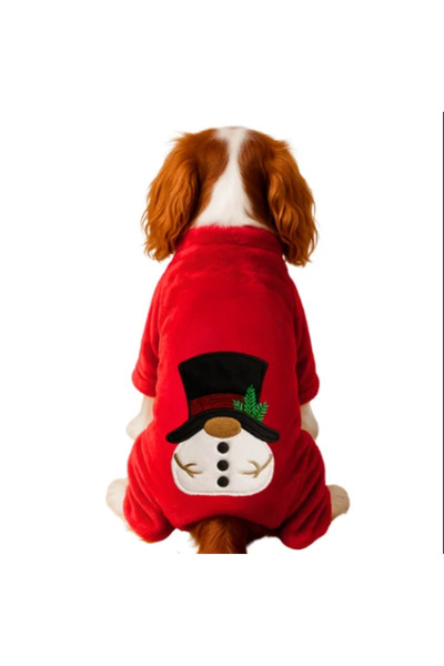 GedyCo Snowman Soft Plush Small Breed Dog Jumpsuit