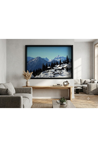 ISF MARKT 70x50 cm Premium MDF Derin Çerçeveli Dekoratif Tablo | 5 cm Kalın Ç...
