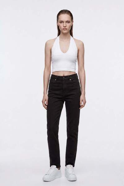 HAKKE PANTALON JEAN cu picior drept colorat