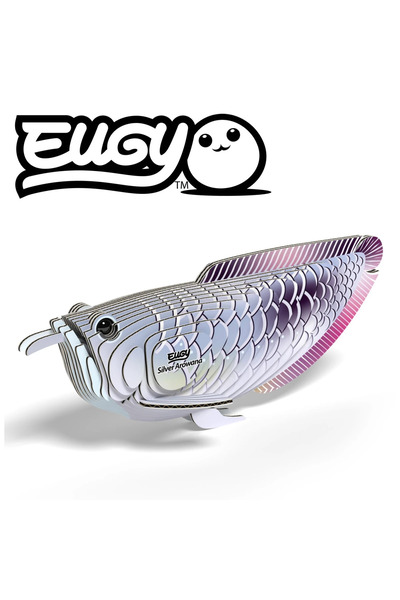 Eugy Arowana argintie. Puzzle 3D.