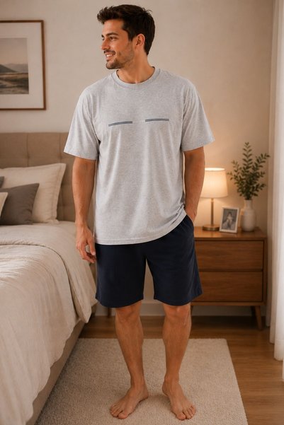 WEXSA Printed Short Sleeve 100% Cotton Shorts Pajama Set