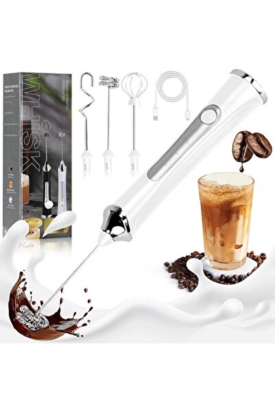 ANYOUI Rechargeable Milk Frother, Handheld Electric Foam Maker, Whisk Drink M...