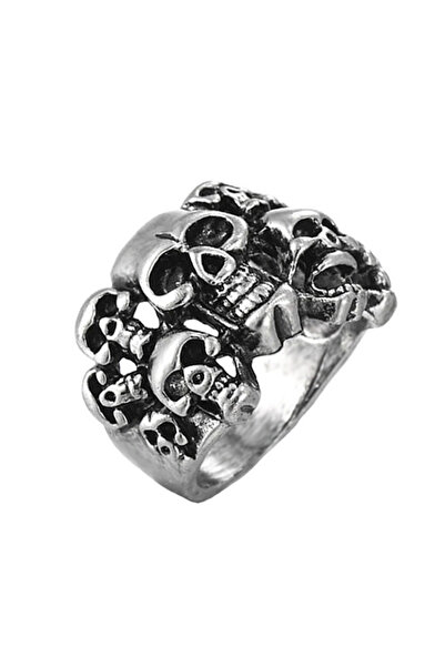 VeeShop Massive punk ring, skull pattern