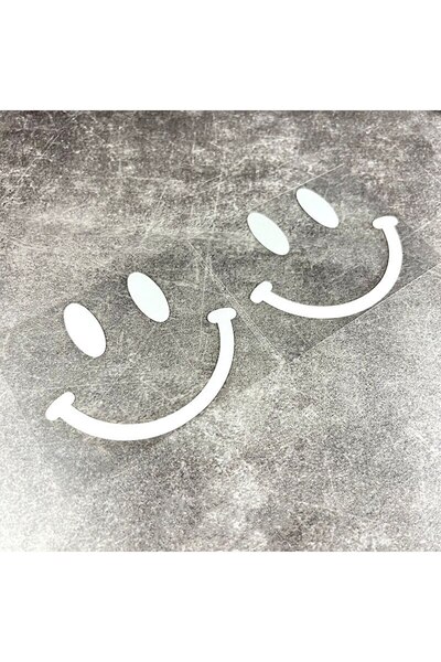 Hediyeni Al 2-Pack Emoji Smiling Face Car, Car, Auto, Motorcycle, Helmet, Lap...