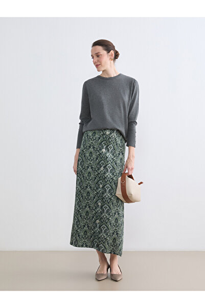 LC Waikiki Original Elastic Waist Patterned A-Line Skirt