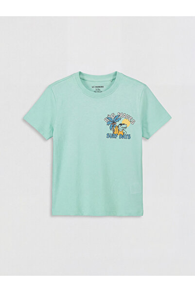 LC Waikiki Original Oval Collar Printed Boy's T-Shirt
