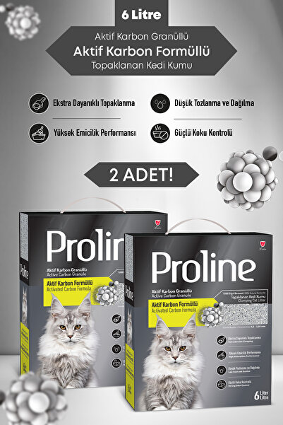 Proline Aktif Karbon Tanecikli Kedi Kumu 2X6lt.