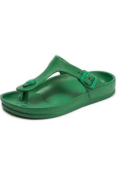 FUNKYMONKEY Women's Comfort Slides Double Buckle Adjustable EVA Flat Sandals ...
