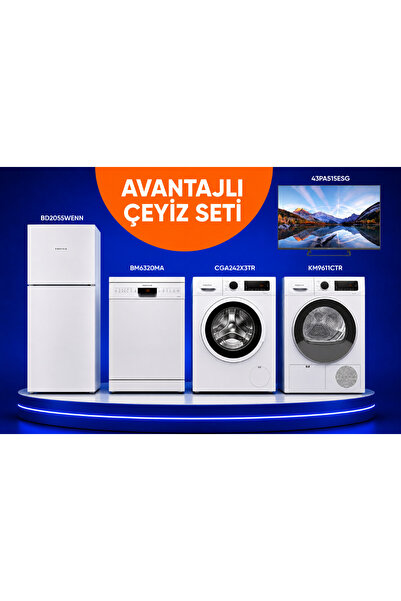 Profilo 5 Li Çeyiz Seti (BD2055WENN - CGA242X3TR - BM6320MA - KM9611CTR - 43P...