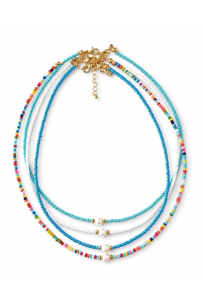 CHARMLUCKY 4-Piece Bead Necklace Combination