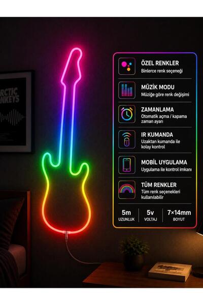 SeKaTech Akıllı Neon LED Şerit 5 Metre USB Kumandalı APP Kontrollü Dekoratif Aydınlatma