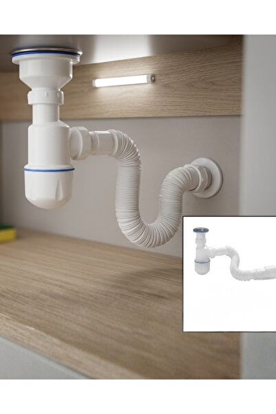 teknodayım Flexible Sink Drain Pipe Anti-Odor Leak-Proof Practical Installati...