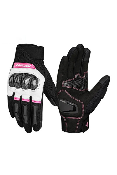 MOTOWOLF women's motorcycle gloves, carbon protection, finger joint protectio...