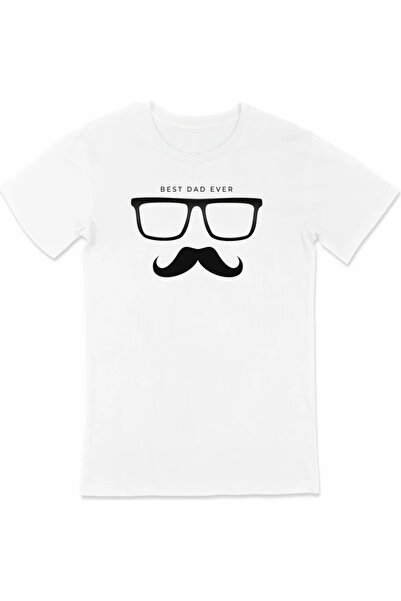 pazarella Father's Day Gift Dad Themed Printed Oversize Crew Neck T-Shirt - W...