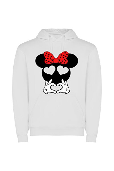 iLovePrints Enchanting Disney Mouse Collection Φούτερ με κουκούλα σε χρώμα Λευκό