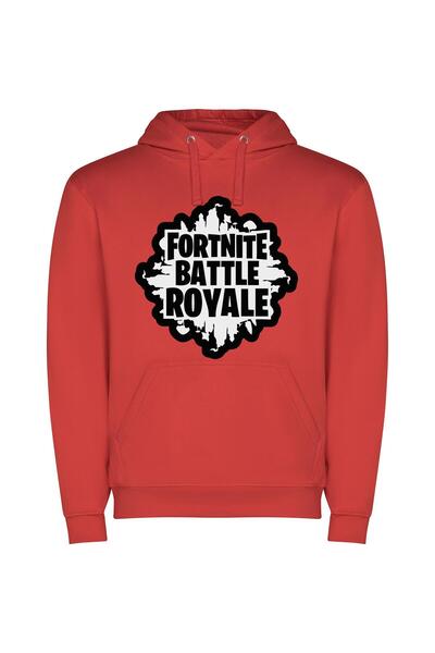 iLovePrints Fortnite Noir-Inspired Emblem Φούτερ με κουκούλα σε χρώμα Κόκκινο