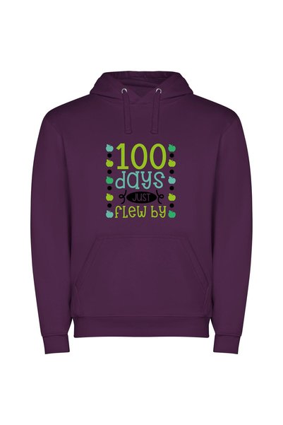 iLovePrints 100 Days, Soaring Success Φούτερ με κουκούλα σε χρώμα Μωβ