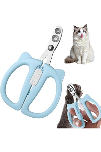 HASTHIP ® Cat Nail Clipper, Stainless Steel Pet Nail Trimmer, Safe Sharp Groo...