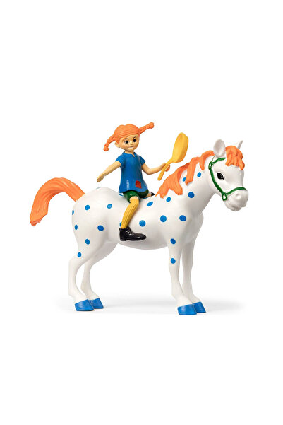 Micki Set de figurine Pippi Ciorapi Lungi cu cal, jucărie pentru copii, cal d...