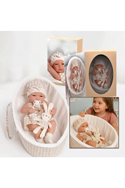 indiggo Papusa Bebelus cu Cosulet DreamBaby, 38 cm, Aspect Realist, Accesorii...