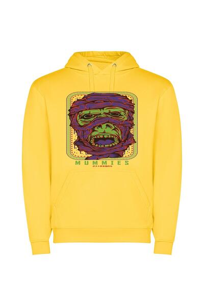 iLovePrints Neon Monster Mystique Φούτερ με κουκούλα σε χρώμα Κίτρινο