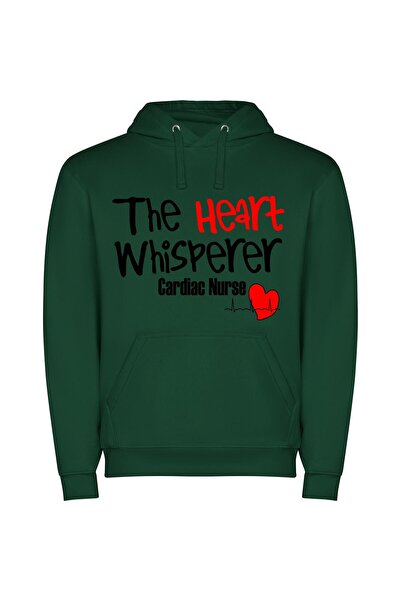 iLovePrints Whispering Heart Logo Inspired Φούτερ με κουκούλα σε χρώμα Πράσινο