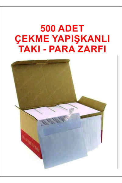 Zarfsan TAKI ZARFI-PARA ZARFI - ÇEKME YAPIŞKANLI(500 ADET)