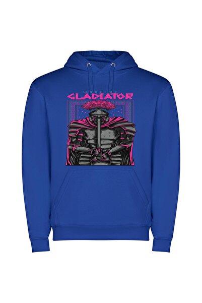 iLovePrints Magical Gothic Warrior Φούτερ με κουκούλα σε χρώμα Μπλε