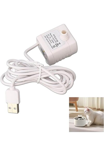 KASTWAVE مضخة نافورة مياه للحيوانات الأليفة بمنفذ USB 5 فولت مع مقبض للضبط، م...