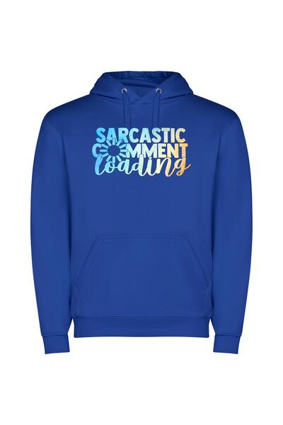 iLovePrints Sassy Serenity: Sarcastic Smiles Φούτερ με κουκούλα σε χρώμα Μπλε