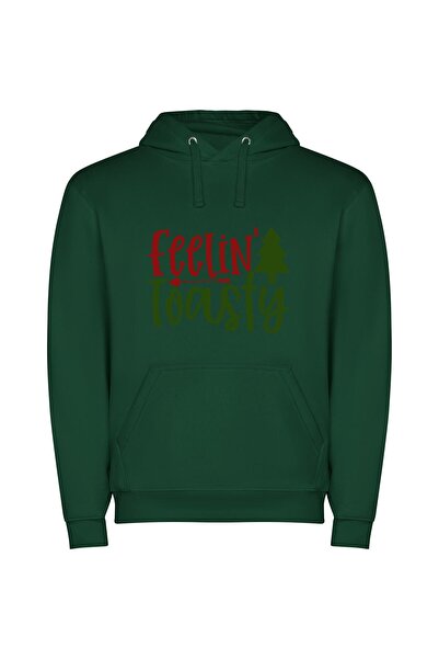 iLovePrints Toasty Deliciousness Φούτερ με κουκούλα σε χρώμα Πράσινο